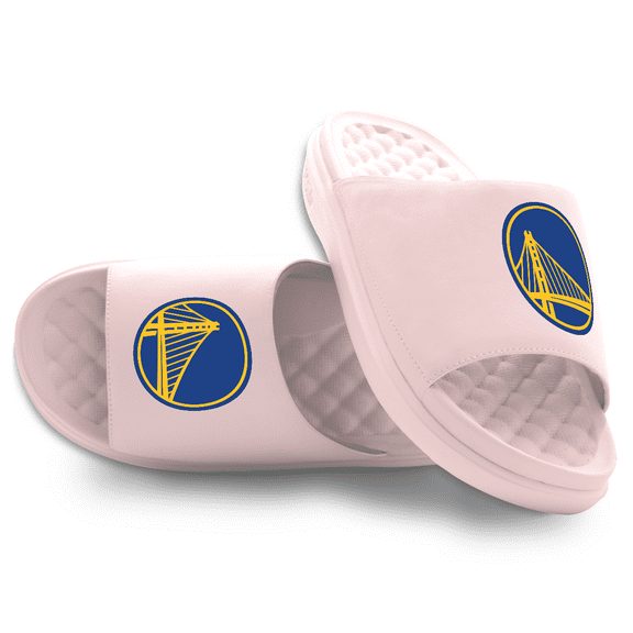 Youth ISlide Pink Golden State Warriors Primary Motive Slide Sandals
