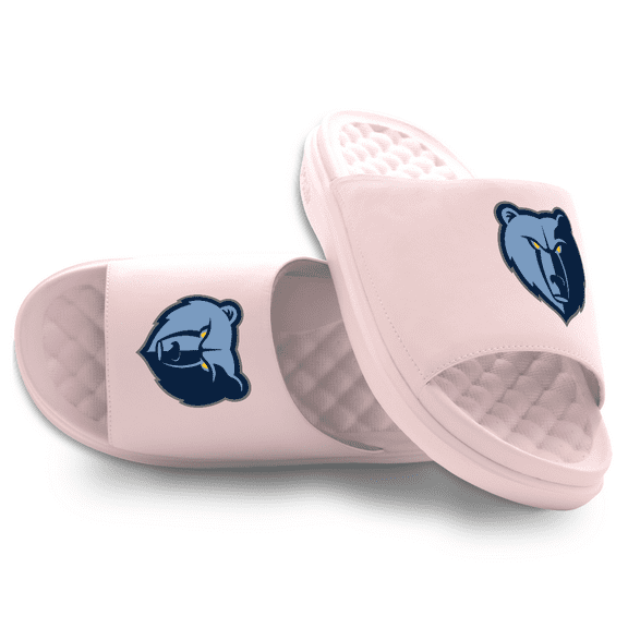 Youth ISlide Pink Memphis Grizzlies Primary Motive Slide Sandals