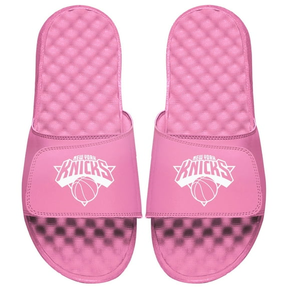 Youth ISlide Pink New York Knicks Primary Logo Slide Sandals