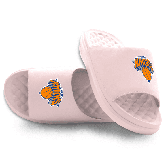 Youth ISlide Pink New York Knicks Primary Motive Slide Sandals