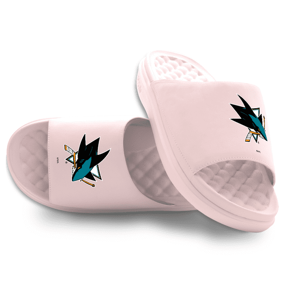 Youth ISlide Pink San Jose Sharks Primary Motive Slide Sandals