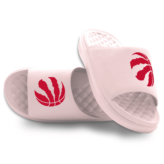 Youth ISlide Pink Toronto Raptors Primary Motive Slide Sandals