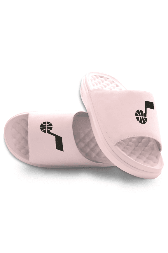 Youth ISlide Pink Utah Jazz Primary Motive Slide Sandals