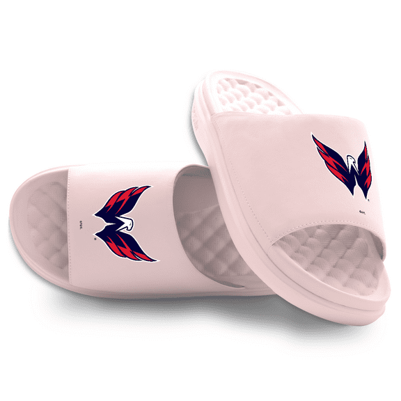 Youth ISlide Pink Washington Capitals Primary Motive Slide Sandals