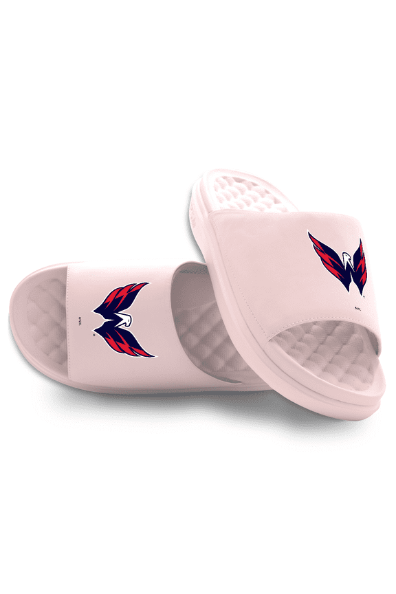 Youth ISlide Pink Washington Capitals Primary Motive Slide Sandals