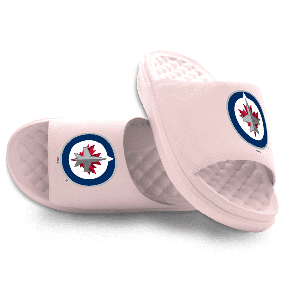 Youth ISlide Pink Winnipeg Jets Primary Motive Slide Sandals