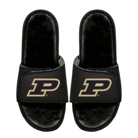 Youth ISlide Purdue Boilermakers Logo Fur Slide Sandals