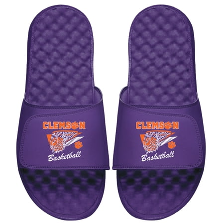 Youth ISlide Purple Clemson Tigers Collage Slide Sandals