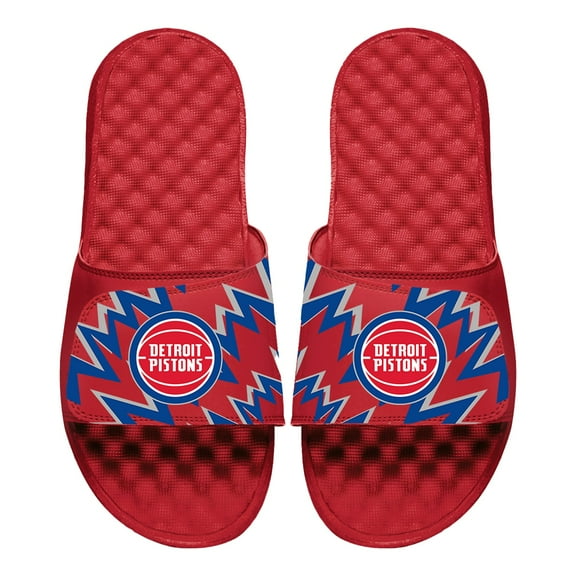 Youth ISlide Red Detroit Pistons High Energy Slide Sandals