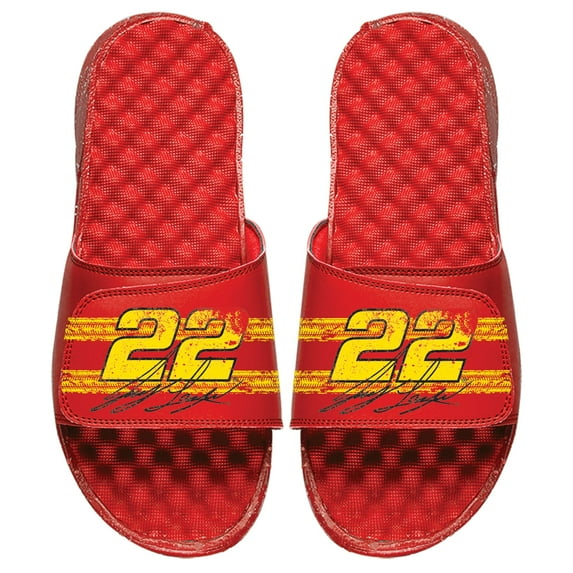 Youth ISlide Red Joey Logano NASCAR Driver Tire Marks Slide Sandals