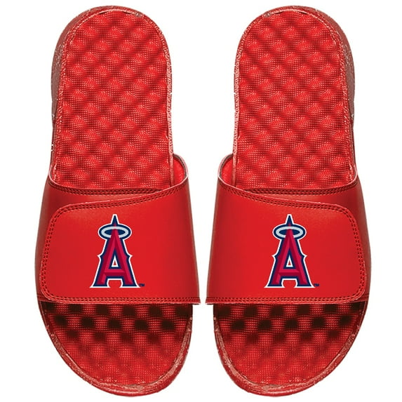 Youth ISlide Red Los Angeles Angels Primary Logo Slide Sandals