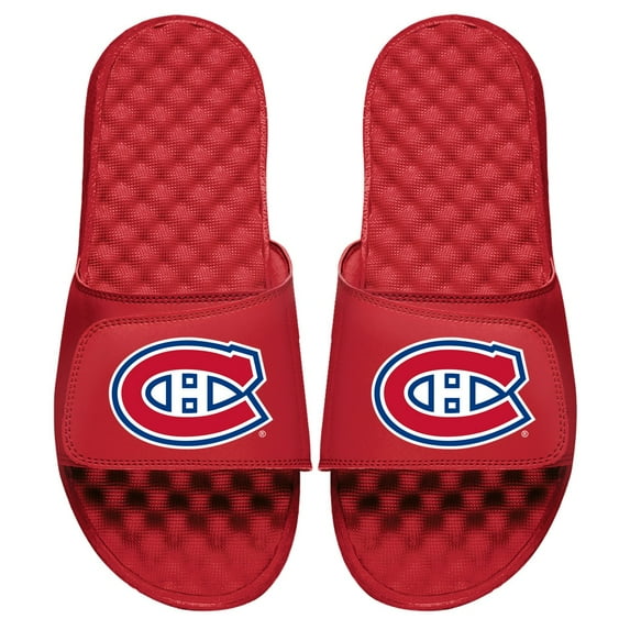 Youth ISlide Red Montreal Canadiens Primary Logo Slide Sandals