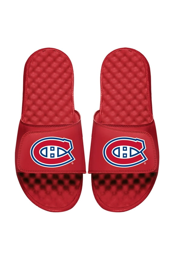 Youth ISlide Red Montreal Canadiens Primary Logo Slide Sandals