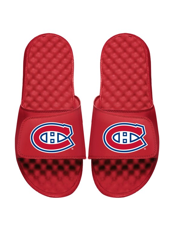Youth ISlide Red Montreal Canadiens Primary Logo Slide Sandals