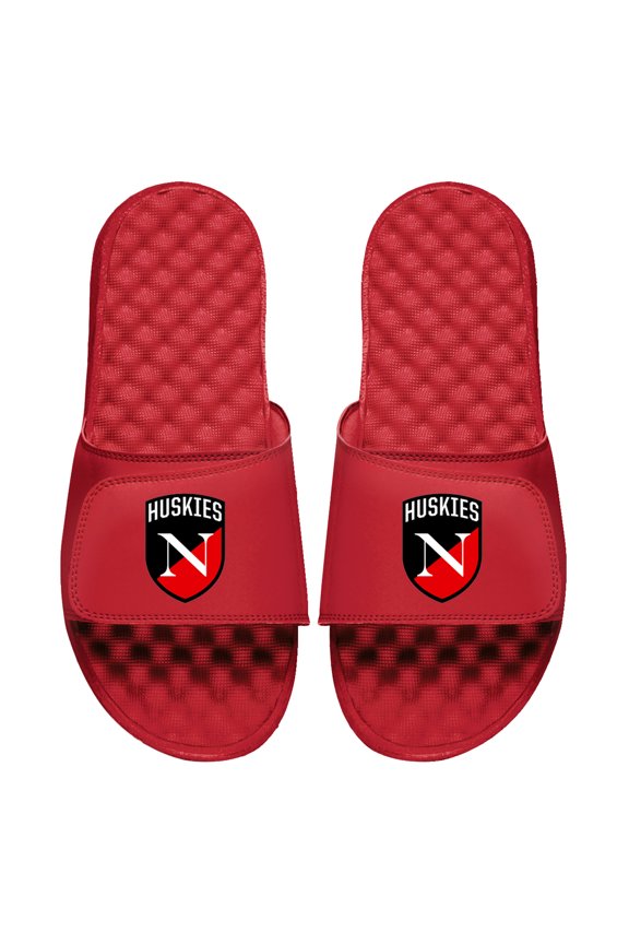 Youth ISlide Red Northeastern Huskies Primary Slide Sandals