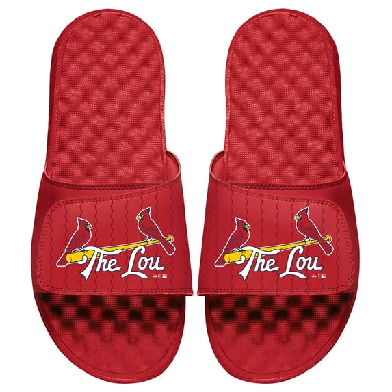 Youth ISlide Red St. Louis Cardinals 2024 City Connect Slide Sandals
