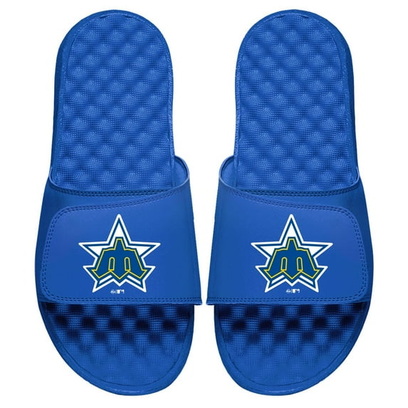Youth ISlide Royal Seattle Mariners Cooperstown Logo Slide Sandals