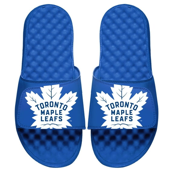 Youth ISlide Royal Toronto Maple Leafs Blown Up Logo Slide Sandals