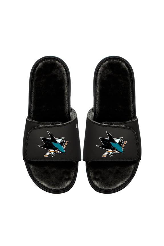 Youth ISlide  San Jose Sharks Logo Fur Slide Sandals