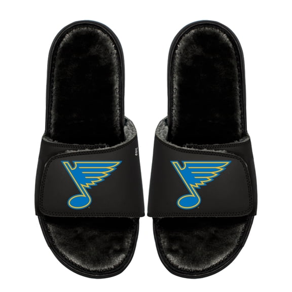Youth ISlide St. Louis Blues Logo Fur Slide Sandals