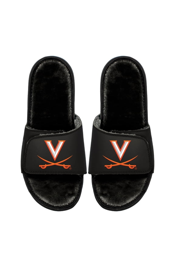 Youth ISlide Virginia Cavaliers Logo Fur Slide Sandals