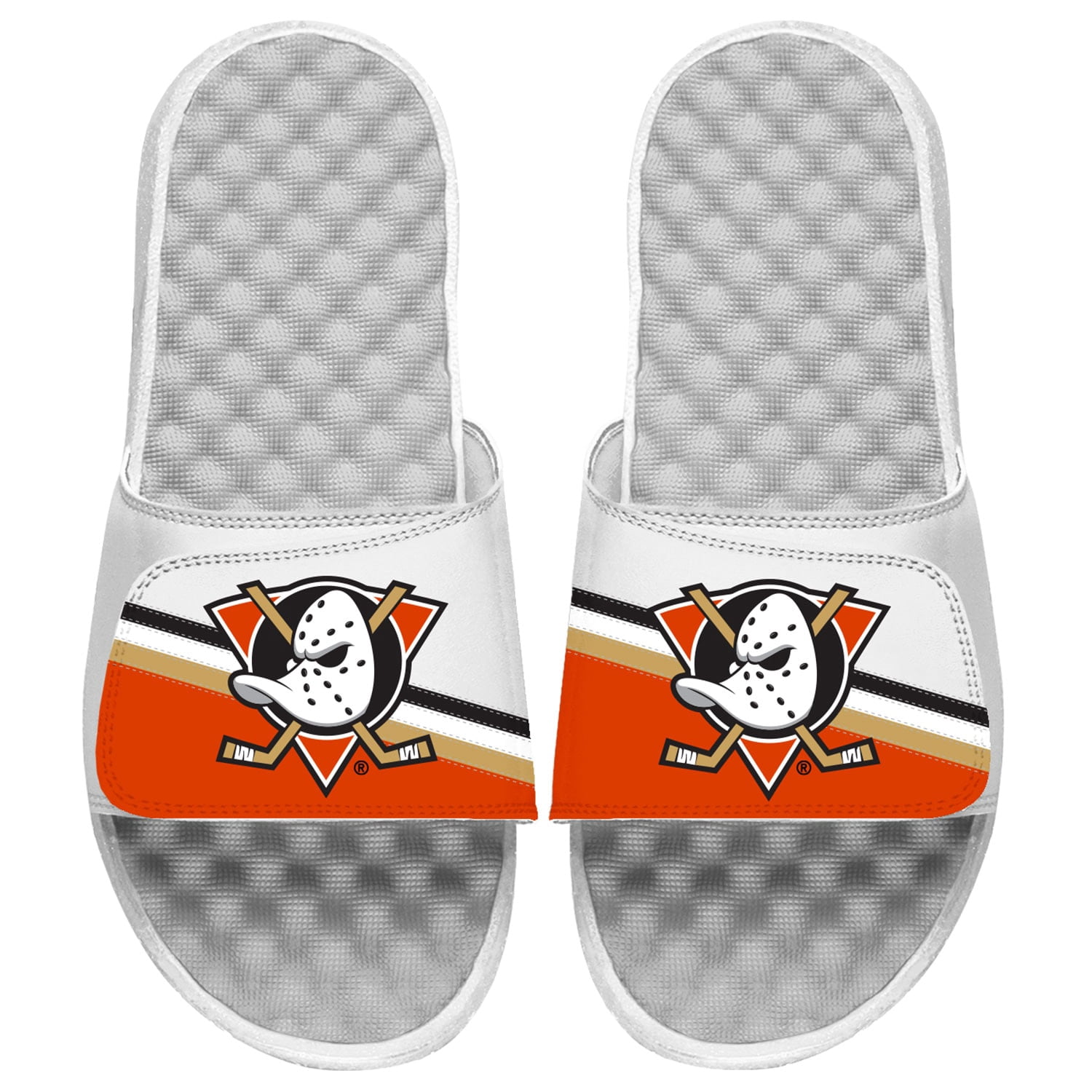 Youth ISlide White Anaheim Ducks Special Edition 2.0 Slide Sandals ...