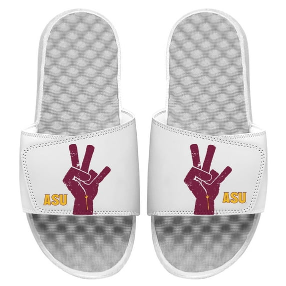 Youth ISlide White Arizona State Sun Devils Pitchfork Slide Sandals