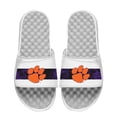 thumbnail image 1 of Youth  ISlide White Clemson Tigers Distressed Slide Sandals, 1 of 1