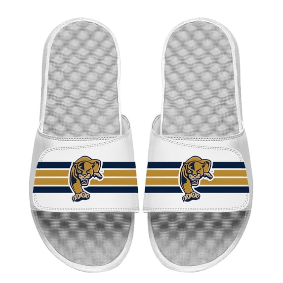 Youth ISlide White FIU Panthers Stripe Slide Sandals