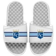 thumbnail image 1 of Youth ISlide White Kansas City Royals Varsity Stripes Slide Sandals, 1 of 1