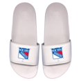 thumbnail image 1 of Youth ISlide White New York Rangers Primary Logo Motto Slide Sandals, 1 of 1