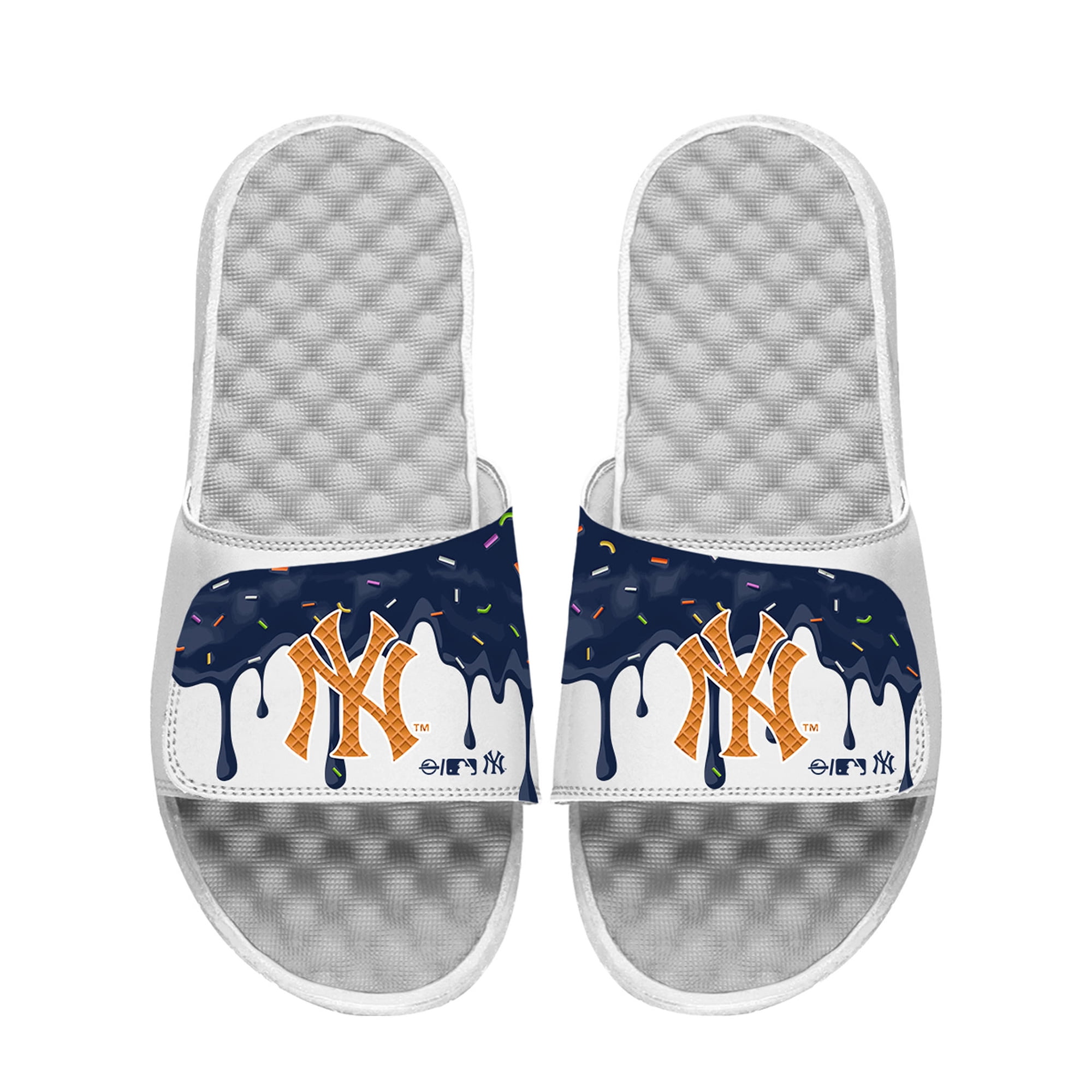 NEW NY YANKEES BEACH SANDALS MENS BASEBALL DUGOUT HOME SLIPPERS KIDS 13 - 14 Yankees Slides | eBay main image 4