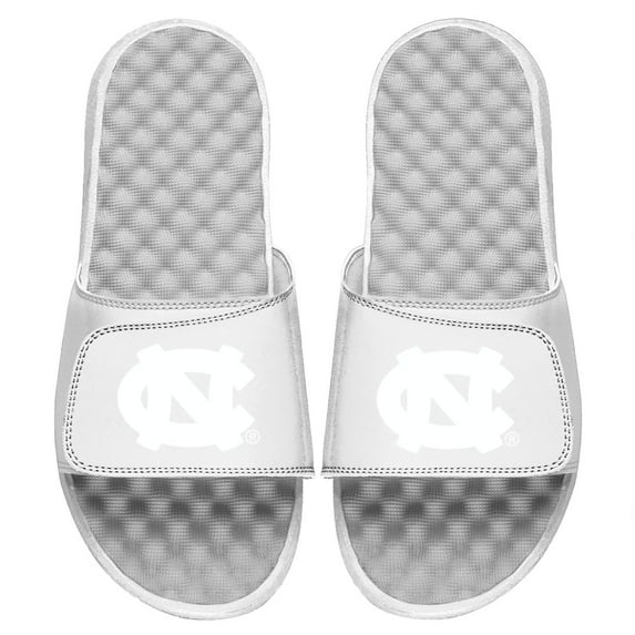 Youth ISlide White North Carolina Tar Heels Primary Tonal Logo Slide Sandals