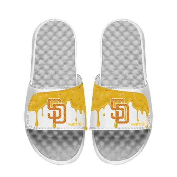 Youth ISlide White San Diego Padres Ice Cream Drip Slide Sandals