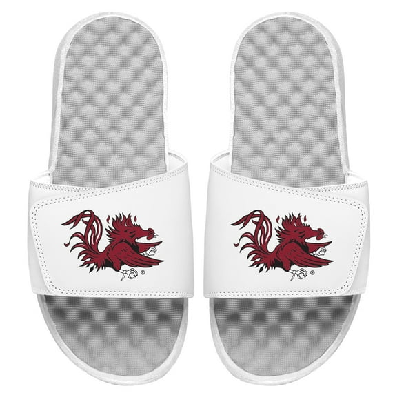 Youth ISlide White South Carolina Gamecocks Mascot Slide Sandals