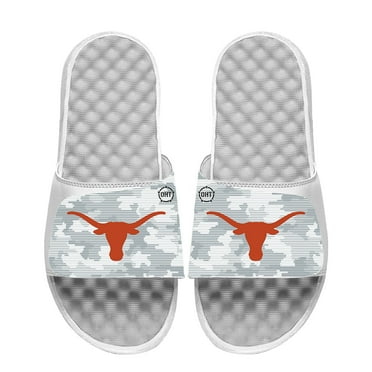 Youth ISlide White Texas Longhorns Camo Slide Sandals