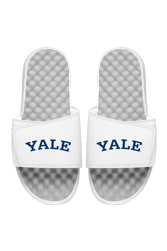 Youth ISlide White Yale Bulldogs Primary Logo Slide Sandals