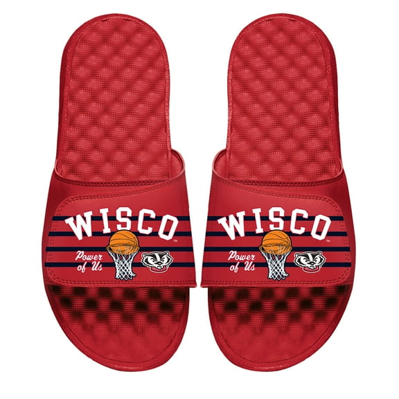 Youth-ISlide  Wisconsin Badgers Collage Basketball Slide Sandals