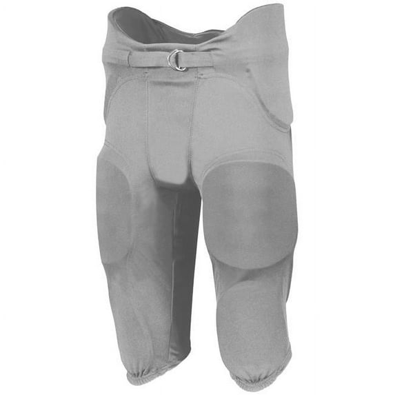 Youth Integrated 7 Piece Pad Pant, Grid Iron Silver - Medium