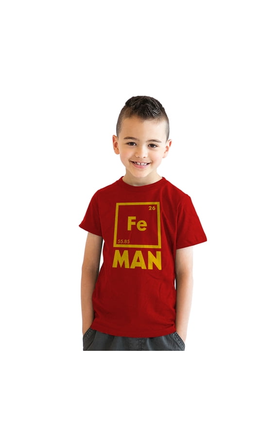 Youth Iron Science T shirt Cool Shirts Novelty Kids Funny T shirt Graphic Design