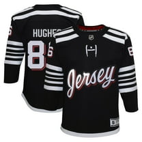 Youth Jack Hughes Black New Jersey Devils Alternate Premier-Player Jersey