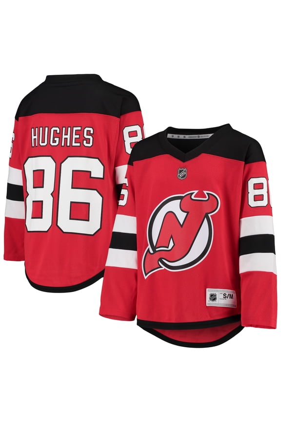 Youth Jack Hughes Red New Jersey Devils Home Player Replica Jersey