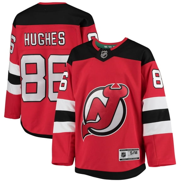 Youth Jack Hughes Red New Jersey Devils Home Premier Player Jersey