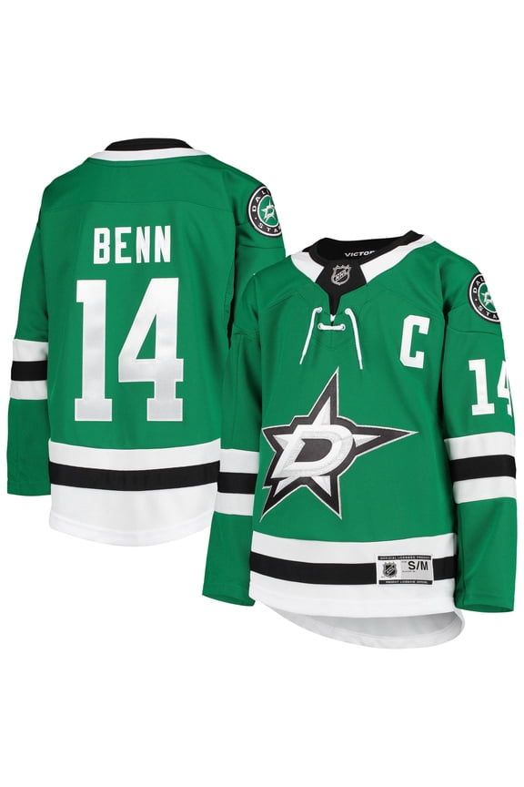 Youth Jamie Benn Kelly Green Dallas Stars Home Premier Player Jersey