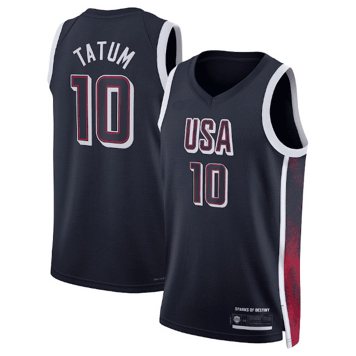 Youth Jayson Tatum 2024 USA Navy PlayerJersey