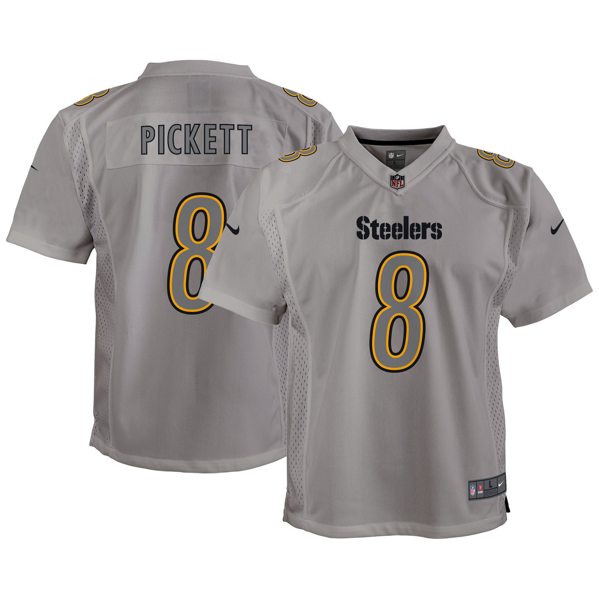 Youth Jersey Pittsburgh Steelers Kenny Pickett Gray Atmosphere Game L