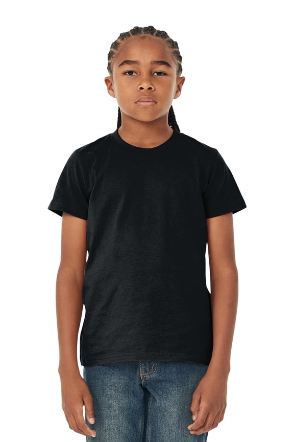 Youth Jersey T-Shirt - DRK GREY HEATHER - M