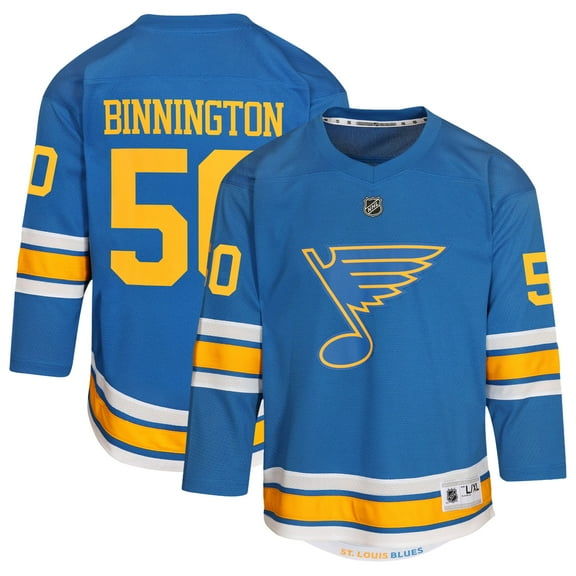 Youth-Jordan Binnington Blue St. Louis Blues Home Replica Player Jersey