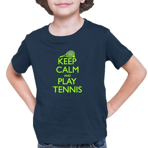 Youth Keep Calm And Play Tennis T-Shirt
