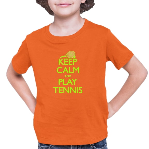 Youth Keep Calm And Play Tennis T-Shirt